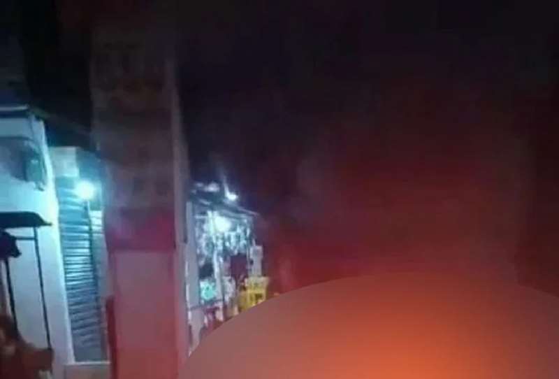 Fire in front of six polling stations