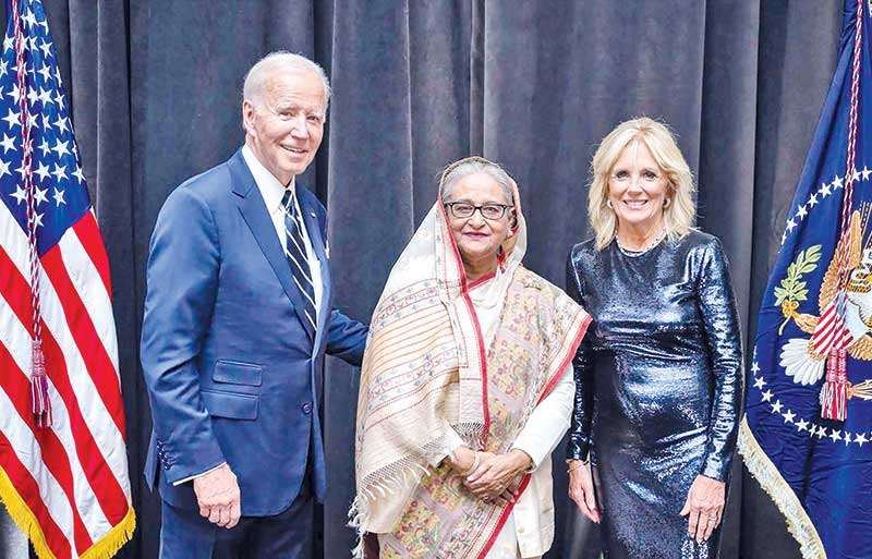US President Joe Biden and Prime Minister Sheikh Hasina: Photo collected
