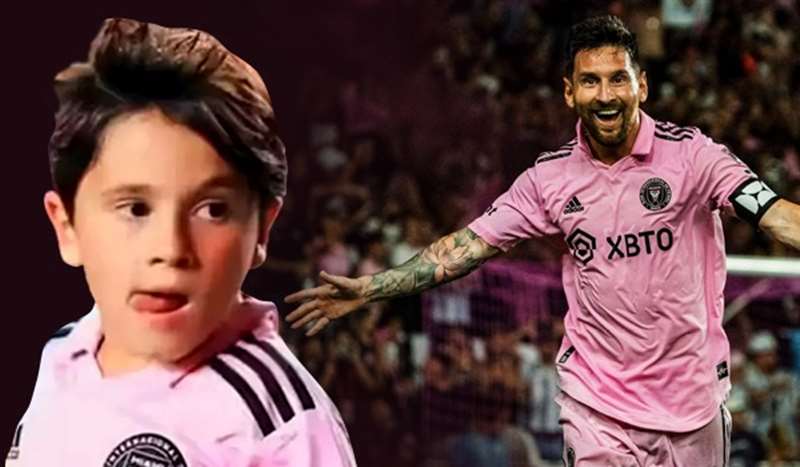 Messi son Mateo Messi five goals uproar